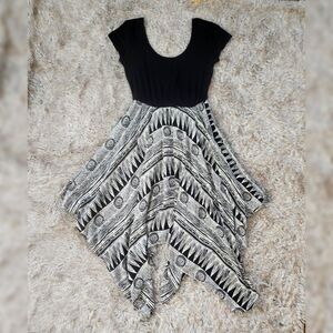 Adam Levine‎ Shirt Sleeve Handkerchief Hem Knee Length Dress Size Large